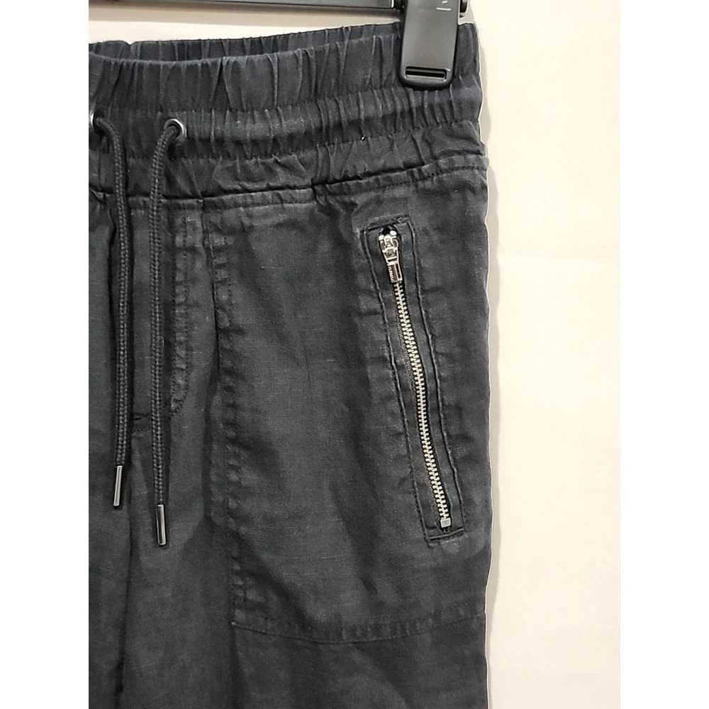 Athleta Joggers Womens Size‎ 0 Petite Black, Zippered Pockets Elastic Waist